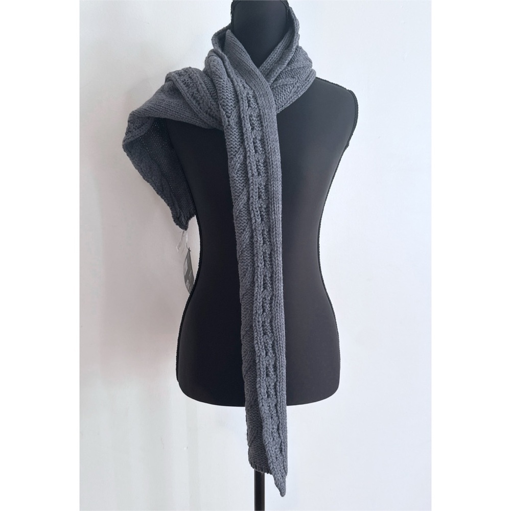 NWT Smartwool Maquette Merino Wool Blend Gray Heather Knit Scarf​